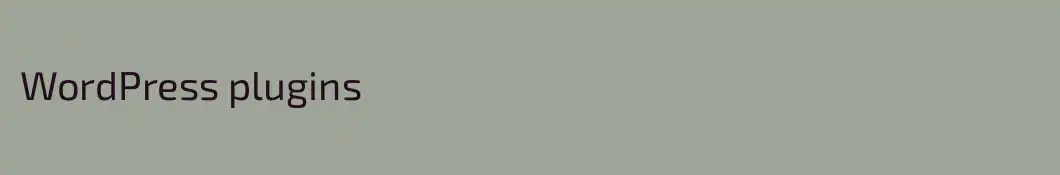 WordPress plugins
